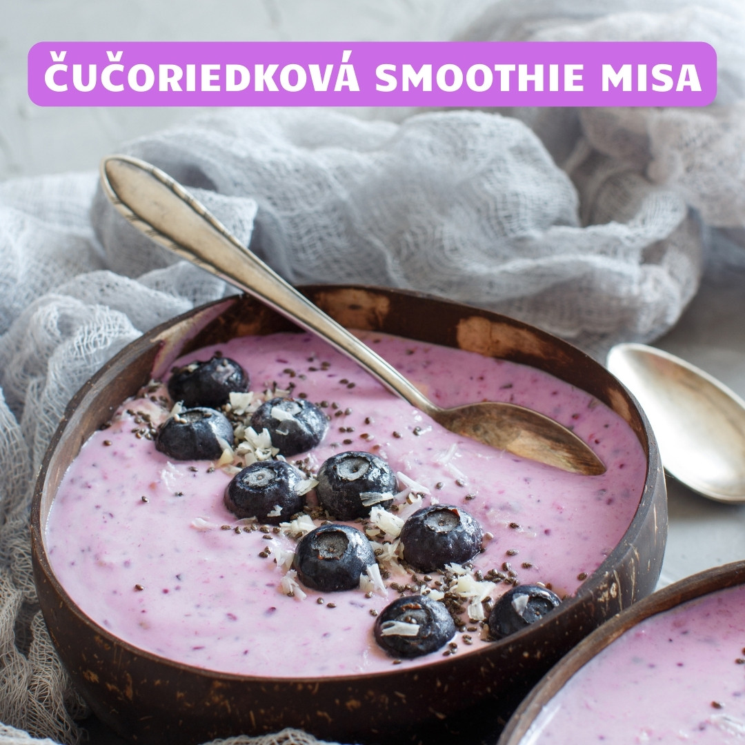 cokoladovo cucoriedkova smoothie misa