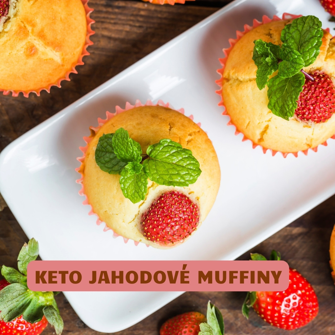 keto jahodove muffiny