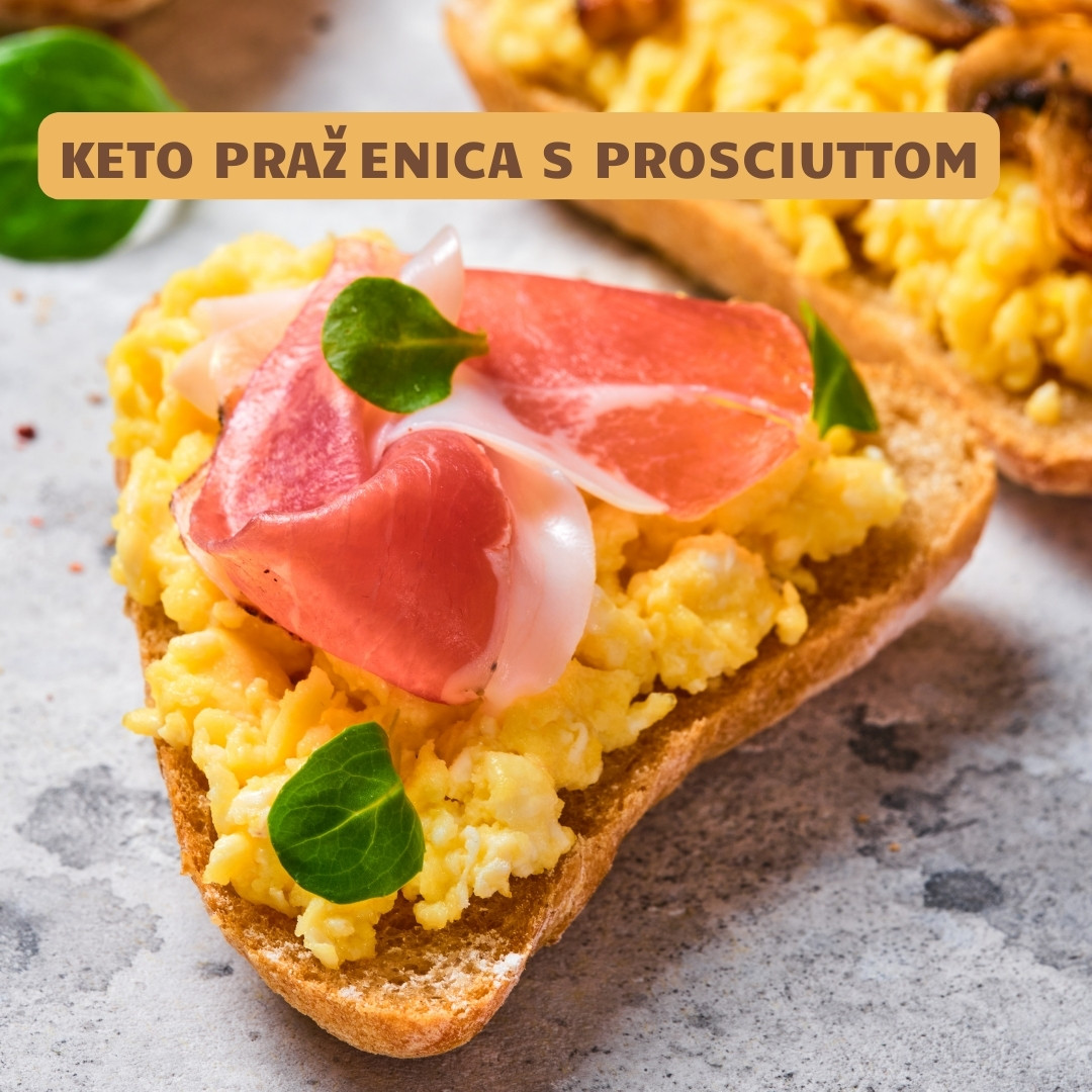 keto prazenica s prosciuttom