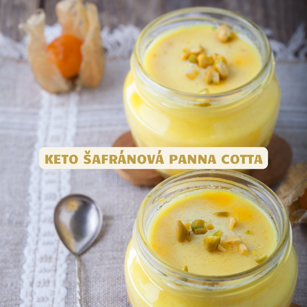 keto safranova panna cotta