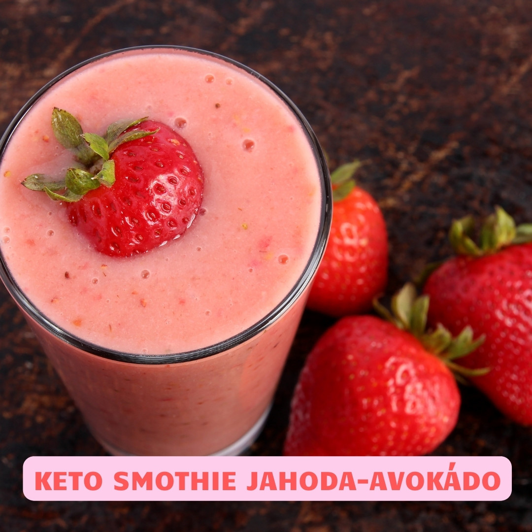 keto smothie jahoda avokado