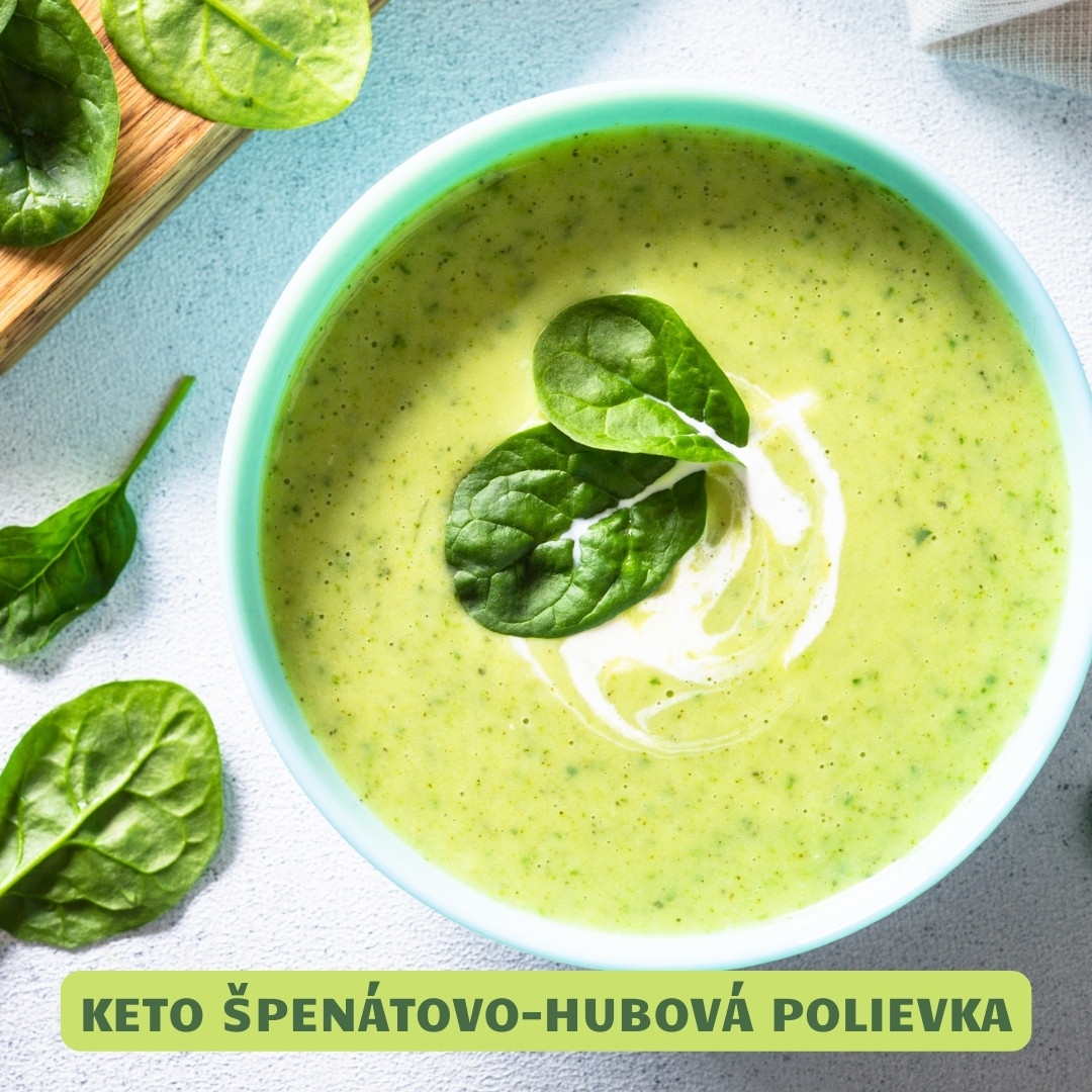 keto spenatovo hubova polievka